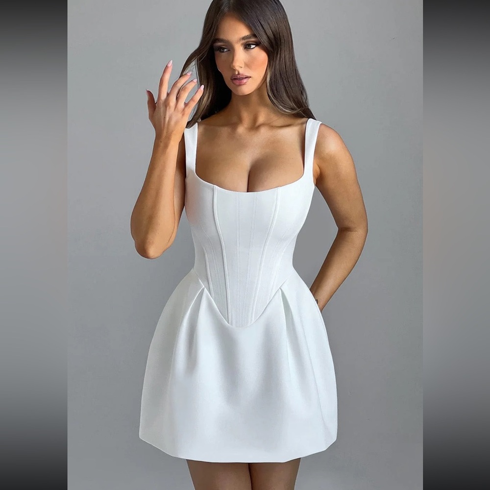 Babyboo white corset dress